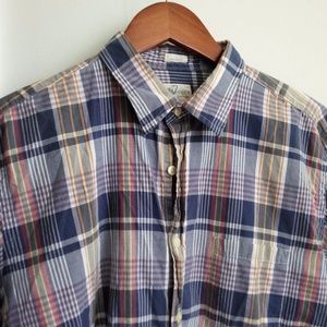 J.Crew Men's Shirt (Shirtings, Blue Striped Large)